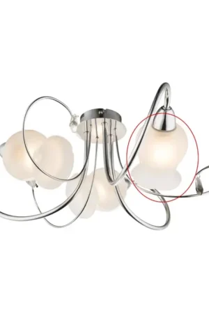 Betrouwbaar Globo - Vervangingsglas voor kroonluchter LILLY E14, wit