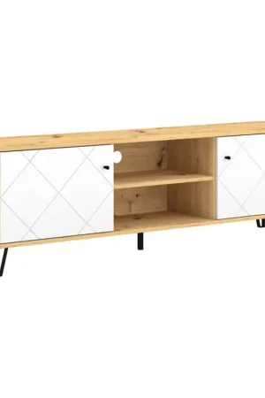 Seizoensaanbieding TV-meubel SULA artisan eiken/wit