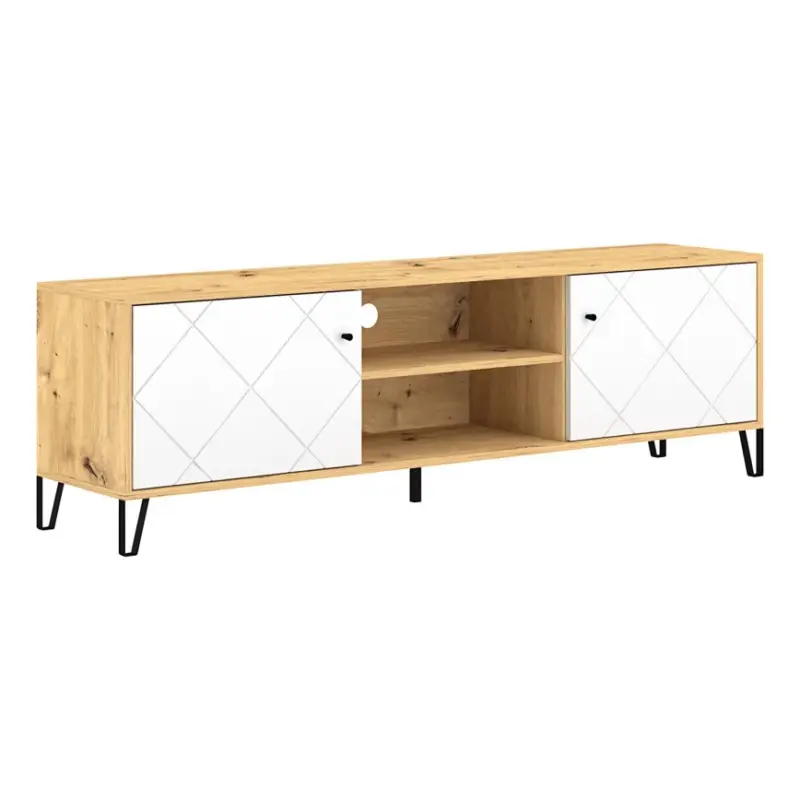 Seizoensaanbieding TV-meubel SULA artisan eiken/wit