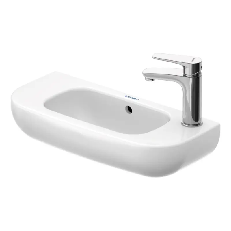 Duravit 7065000082 - Wandhangende wastafel D-CODE 50x22 cm keramiek/glanzend wit Meest Verkocht