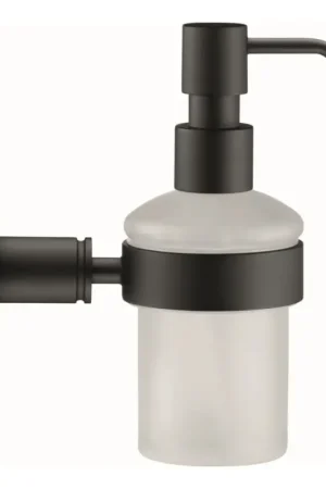 Duravit 99164600 - Wandgemonteerde zeepdispenser D-CODE 390 ml melkglas/mat zwart Nieuw