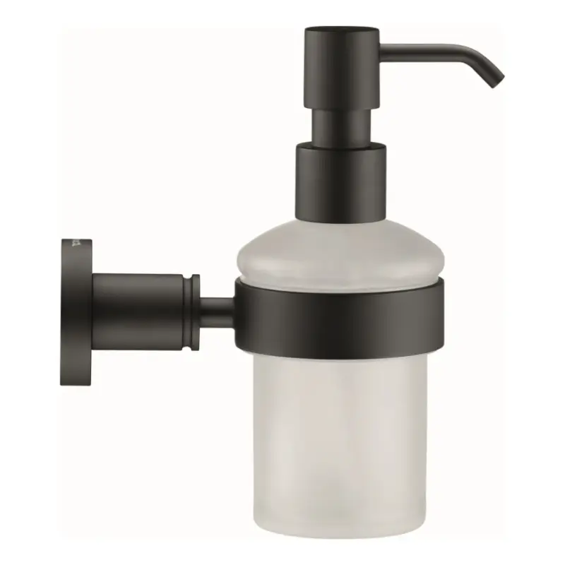 Duravit 99164600 - Wandgemonteerde zeepdispenser D-CODE 390 ml melkglas/mat zwart Nieuw