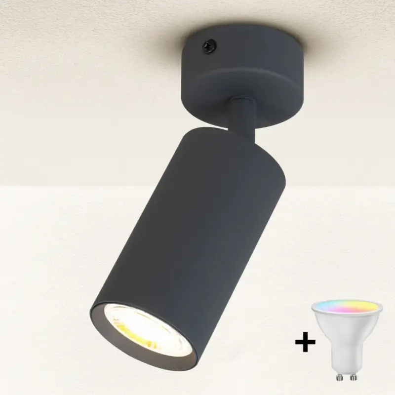 Brilagi - LED RGBW dimbare spot SELE 1xGU10/4,8W/230V 3000K antraciet + afstandsbediening Nieuw