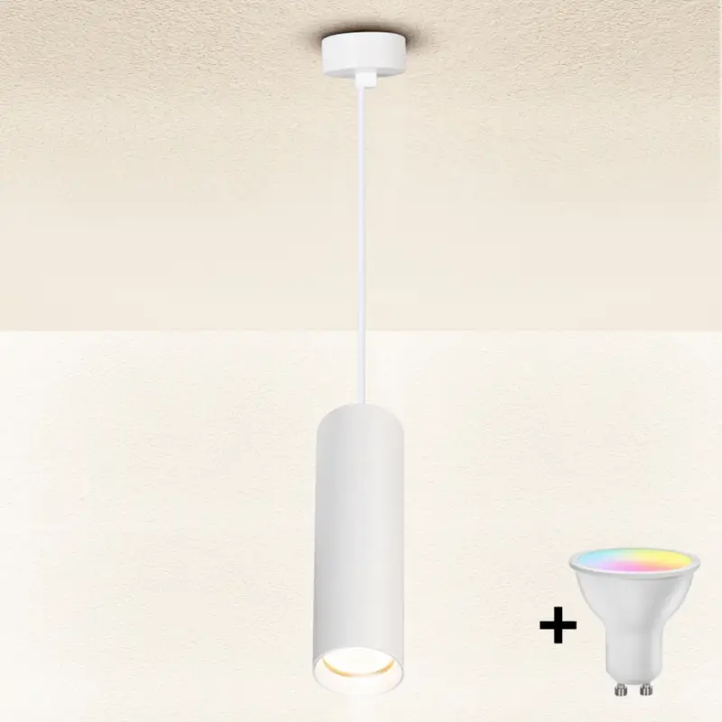 Brilagi - LED RGBW dimbare hanglamp met kabel SELE 1xGU10/4,8W/230V 3000K wit + afstandsbediening Snelle Levering