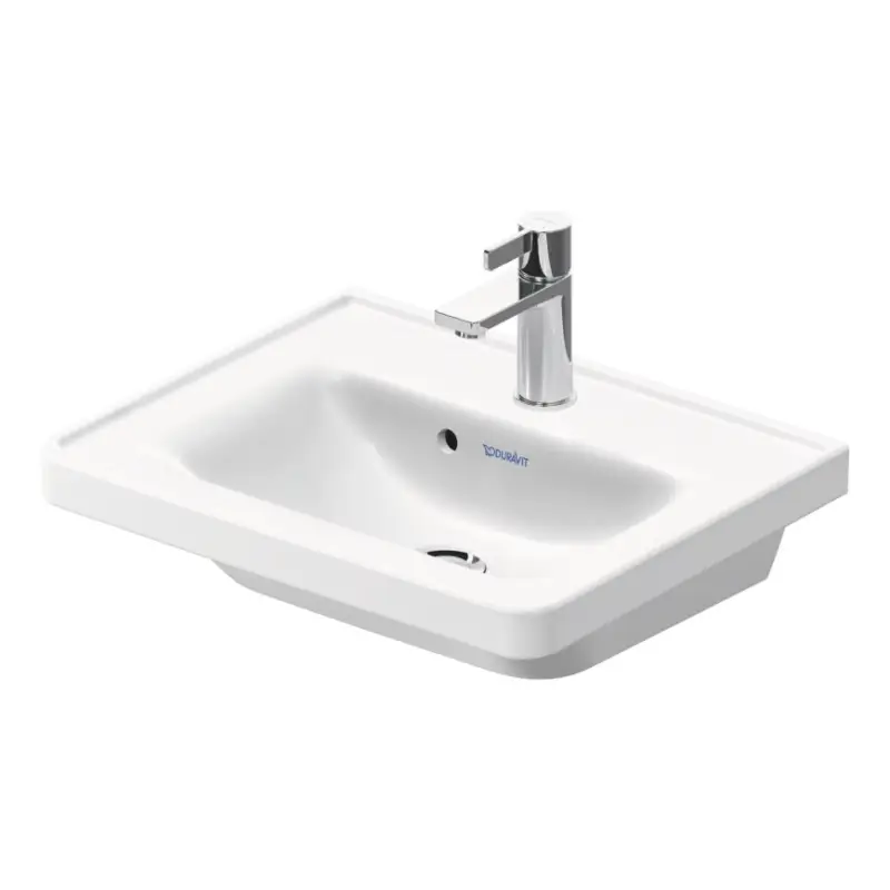Nu Kopen Duravit 742500000 - Wastafel D-NEO 50x40 cm voor wandmontage keramiek/glanzend wit