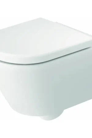 Direct Verzonden Duravit 49030900B2 - Hangend toilet met zitting D-CODE keramiek/glanzend wit