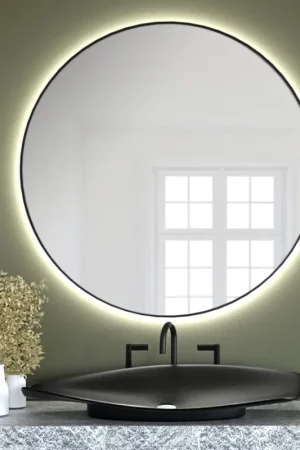 Direct Verzonden Baltica Design - LED-badkamerspiegel met verlichting BRIGHT LED/15W/230V 4500K Ø 70 cm IP65 zwart