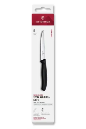 Seizoensaanbieding Victorinox - Set van 6 steakmessen SWISS CLASSIC, 11 cm, zwart
