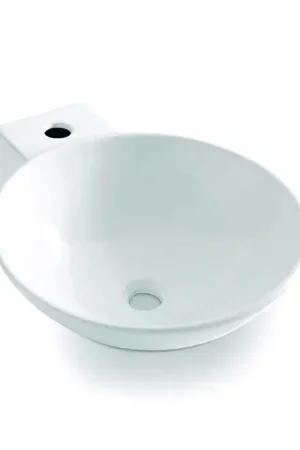 Koop Online Bathco 0028 - Opzetwastafel BAYONA 42x50,5 cm porselein/wit