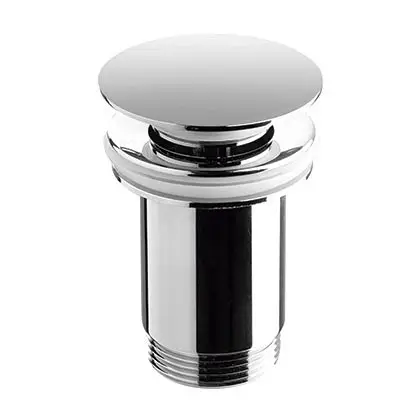 Gecertificeerd Bathco 0212 - Wastafelafvoer zonder overloop CLICK-CLACK Ø 6 cm glanzend chroom