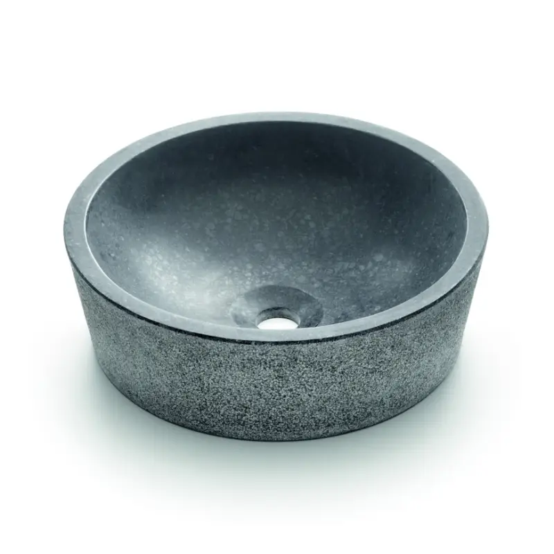 Bathco 00308 - Opzetwastafel DUAL Ø 40,5 cm, steen/grijs Gecertificeerd