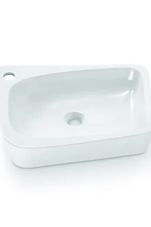 Bathco 4001 - Opzetwastafel ARAGON 50x40,5 cm porselein/wit Favoriet