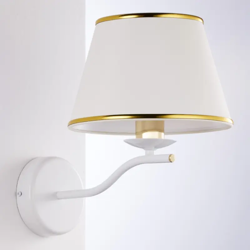 Korting Jupiter 2086 - Wandlamp SAMBA 1xE27/15W/230V wit/goud