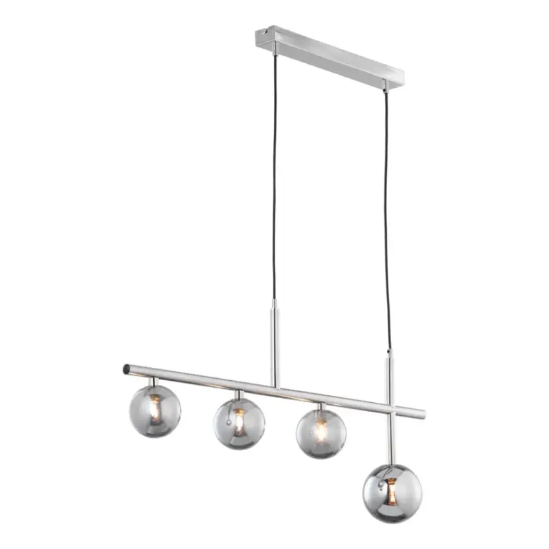 Beperkte Voorraad Jupiter 1902 - Hanglamp aan kabel NEPTUN 4xG9/14W/230V mat chroom/rookgrijs