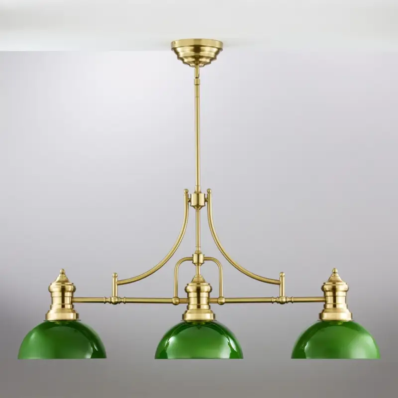 Jupiter 2074 - Hanglamp met staaf PLATINO 3xE27/15W/230V groen/goud Alleen Vandaag