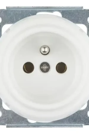 Bohemia-Design - retro porseleinen wandcontactdoos zonder afdekraam 250V/16A wit Lage Prijs