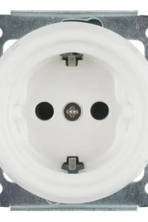 Bohemia-Design - Porseleinen retro wandcontactdoos zonder afdekraam SCHUKO 250V/16A wit Koop Online