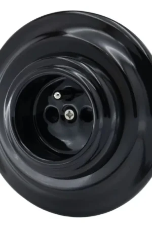 Bohemia-Design - Porseleinen retro stopcontact met afdekraam 250V/16A zwart Nieuw