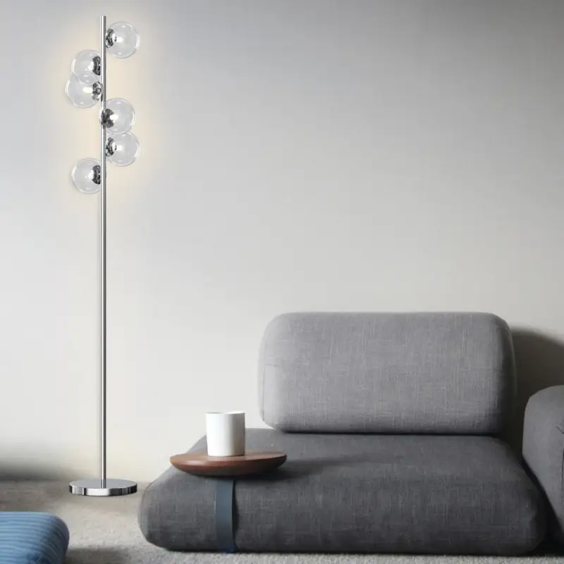Beperkt Aanbod ONLI - Vloerlamp KIMBERLY 6xG9/6W/230V glanzend chroom