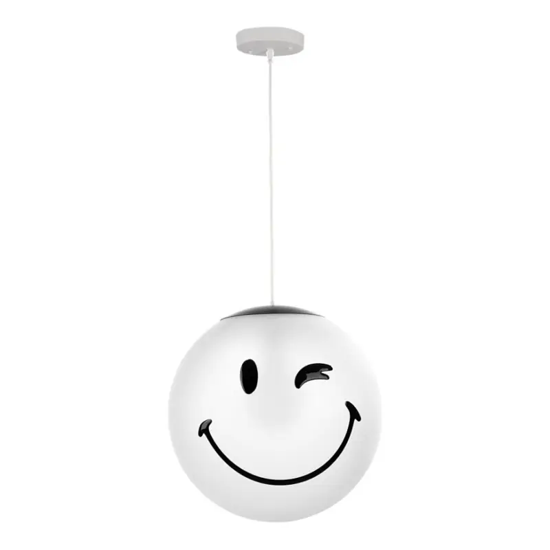 Merkproduct ONLI - Kinderhanglamp aan snoer SMILEY 1xE27/15W/230V wit