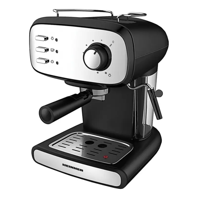 Nu Kopen Heinner HEM-1100BKX - Piston-espressomachine 850W/230V zwart/mat chroom