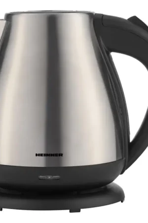 Heinner HEK-17IX - Snelle elektrische waterkoker 1,7 l 2200 W/230 V mat chroom/zwart Alleen Vandaag
