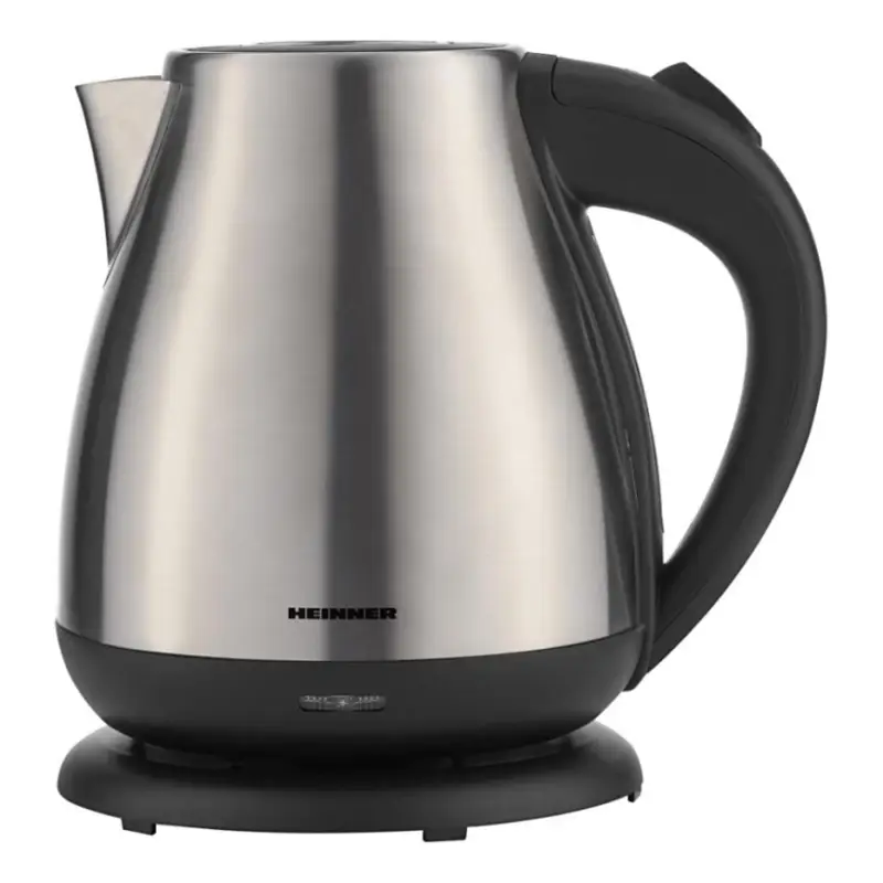 Heinner HEK-17IX - Snelle elektrische waterkoker 1,7 l 2200 W/230 V mat chroom/zwart Alleen Vandaag