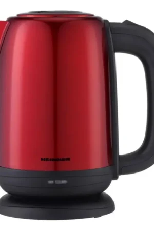 Hete Deal Heinner HEK-2200RDSS - Elektrische waterkoker 1,7 l, 2200 W/230 V, rood/zwart