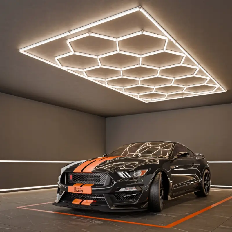 LED plafondlamp HEXAGON LED/696W/85-265V 4000K 484x243 cm CRI 90 IP44 wit Voordeelprijs