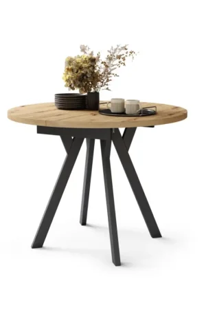 Korting Eettafel ARTUR eiken artisan/zwart