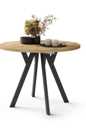 Op = Op Uitschuifbare eettafel ARTUR artisan eik/zwart