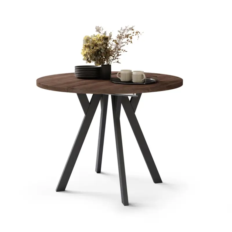 Fabrieksprijs Uitschuifbare eettafel ARTUR, eiken/zwart
