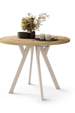 Uitschuifbare eettafel ARTUR artisan eiken/beige Lage Prijs