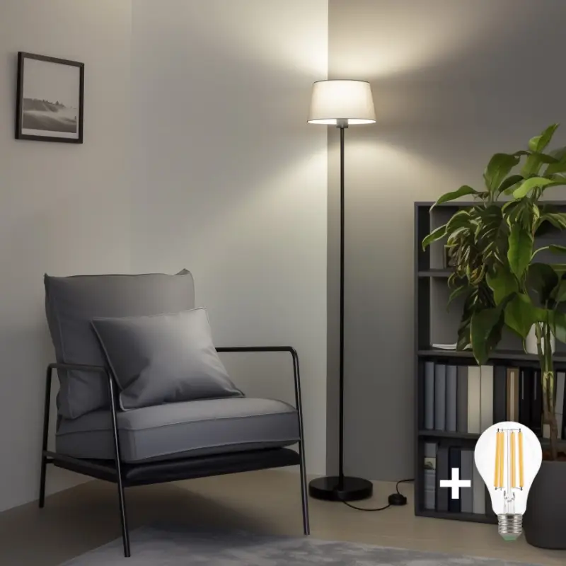 Brilagi - LED-vloerlamp CERIA 1xE27/40W/230V Ø 25 cm grijs/zwart Speciale Aanbieding