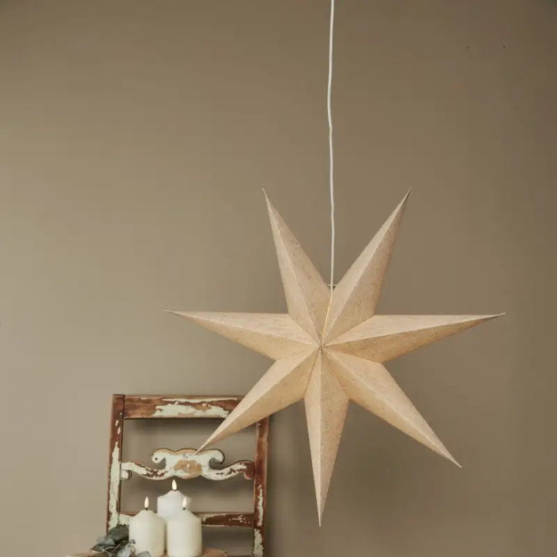 Korting Eglo 411576 - kerstdecoratie ÉTOILE, ster 35 cm, beige
