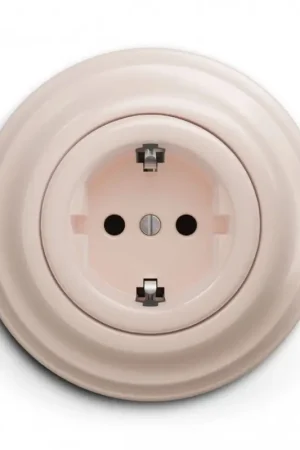 Kliklap - Retro wandcontactdoos met SCHUKO-frame 230V/16A, oudroze Meest Verkocht