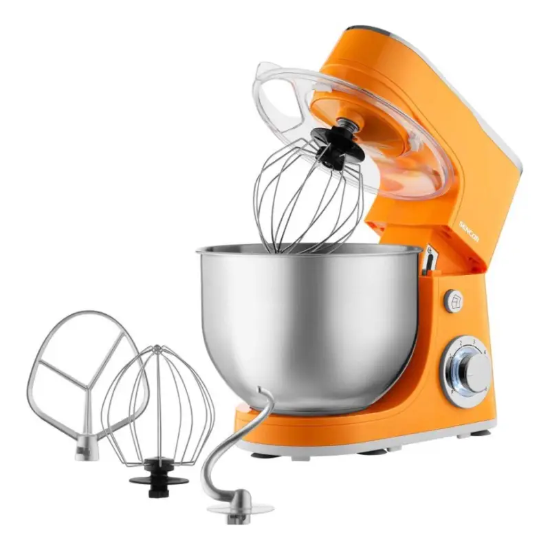 Sencor - Keukenrobot met roestvrijstalen kom 1300W/230V oranje Speciale Aanbieding