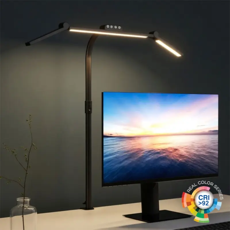Brilagi - Dimbare aanraak-bureaulamp met klem VARIO LED/24W/230V 3000-6500K CRI 92 zwart Flitsaanbieding