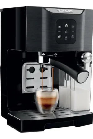 Sencor - Espressomachine met filterhouder 1450W/230V zwart/mat chroom Direct Verzonden