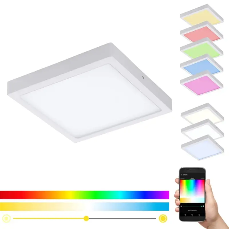 Tijdelijk Beschikbaar Eglo 33209 - LED RGBW dimbare plafondlamp FUEVA-C LED/21W/230V 2700-6500K 30x30 cm wit