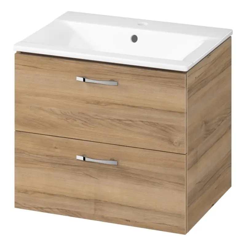 Gratis Retour Cersanit S801-457 - Hangend wastafelmeubel NIKO, 60 x 45 cm, noten