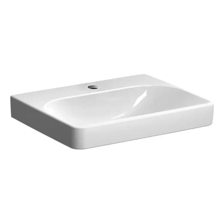 Geberit 501.732.00.1 - Wandgemonteerde wastafel Smyle Square 60 x 48 cm keramiek/wit Snelle Levering