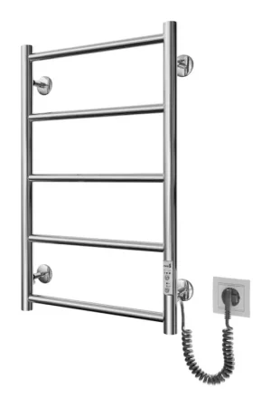 Badkamer-handdoekradiator CLASSIC 65W/230V 66x42 cm RVS/hoogglans chroom rechts Alleen Vandaag