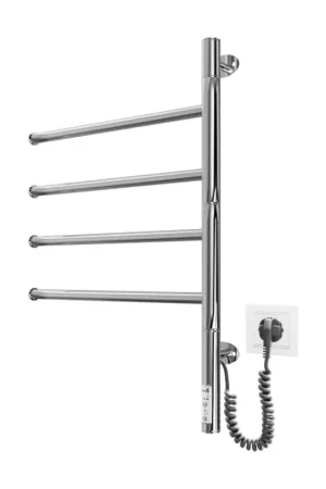 Finale Uitverkoop Elektrische draaibare handdoekdroger VEER 50W/230V 62,5x44,5 cm roestvrij staal/glanzend chroom