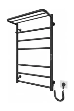Badkamer handdoekradiator HOME 95W/230V 77x53 cm RVS/zwart rechts Alleen Vandaag
