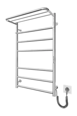 Badkamer handdoekradiator HOME 95W/230V 77x53 cm rvs/chroom rechts Shop Nu