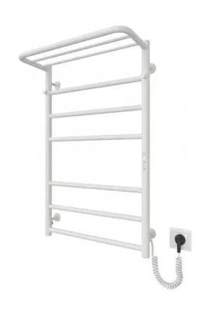 Badkamer handdoekradiator HOME 95W/230V 77x53 cm RVS/wit rechts Direct Beschikbaar