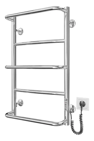 Badkamer handdoekladderradiator LUX 65W/230V 66x42 cm roestvrij staal / glanzend chroom, rechts Must-Have