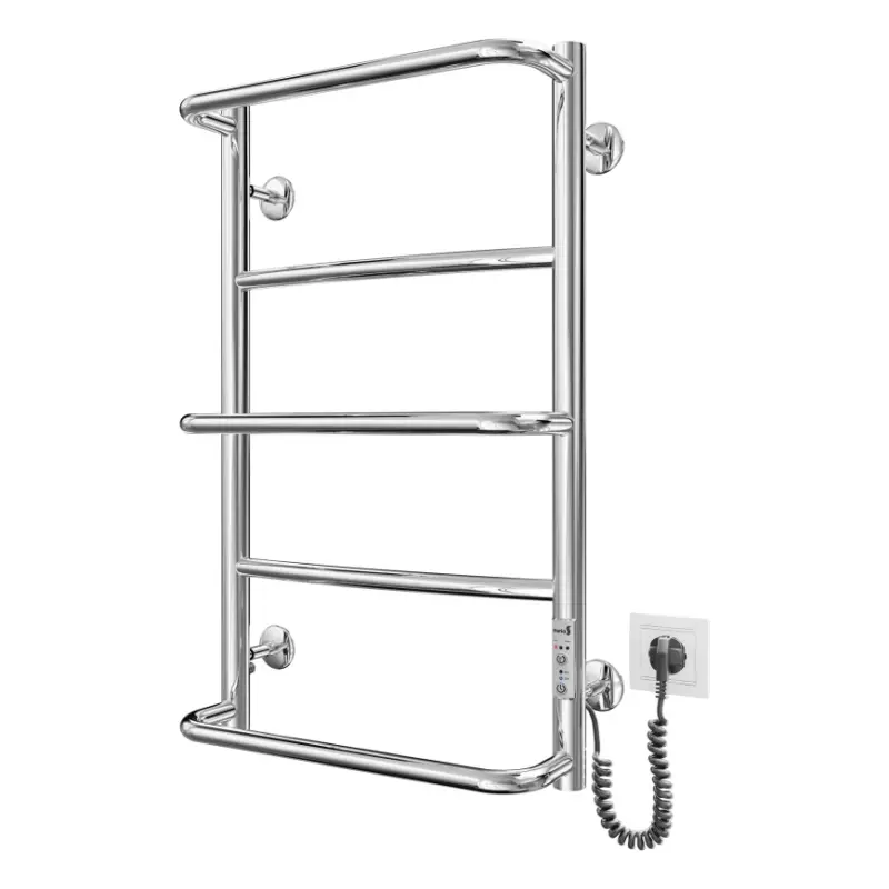 Badkamer handdoekladderradiator LUX 65W/230V 66x42 cm roestvrij staal / glanzend chroom, rechts Must-Have