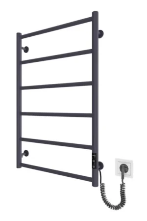Aanbieding Badkamer handdoekradiator CLASSIC 110W/230V 81x52 cm RVS/antraciet, rechts